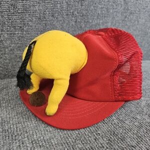 Vintage 1979 Krazy Kaps BULL SH!T Crap Plush Cap Hat M/L Trucker Plush USA Made